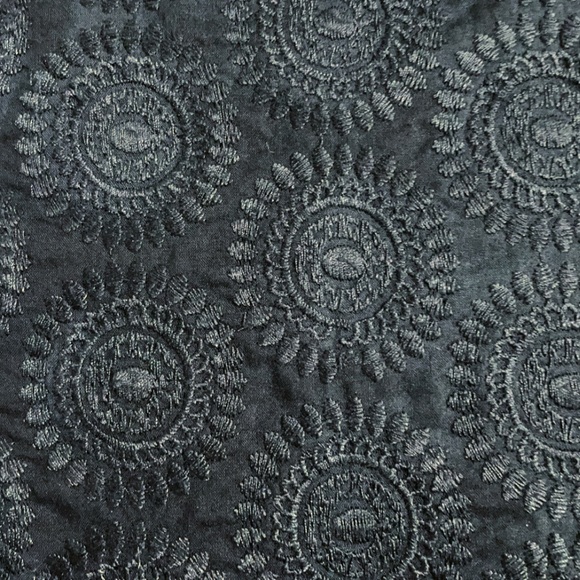 Hatley Textured Shift Mini Dress Women’s 8 Black Sleeveless Zip Back 100% Cotton - Picture 7 of 10